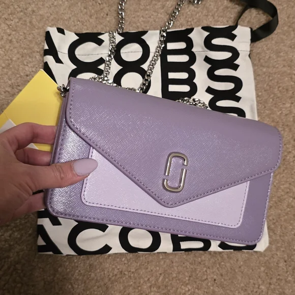 Marc Jacobs Purple Clutch with Silver Chain - Picture 2 of 2